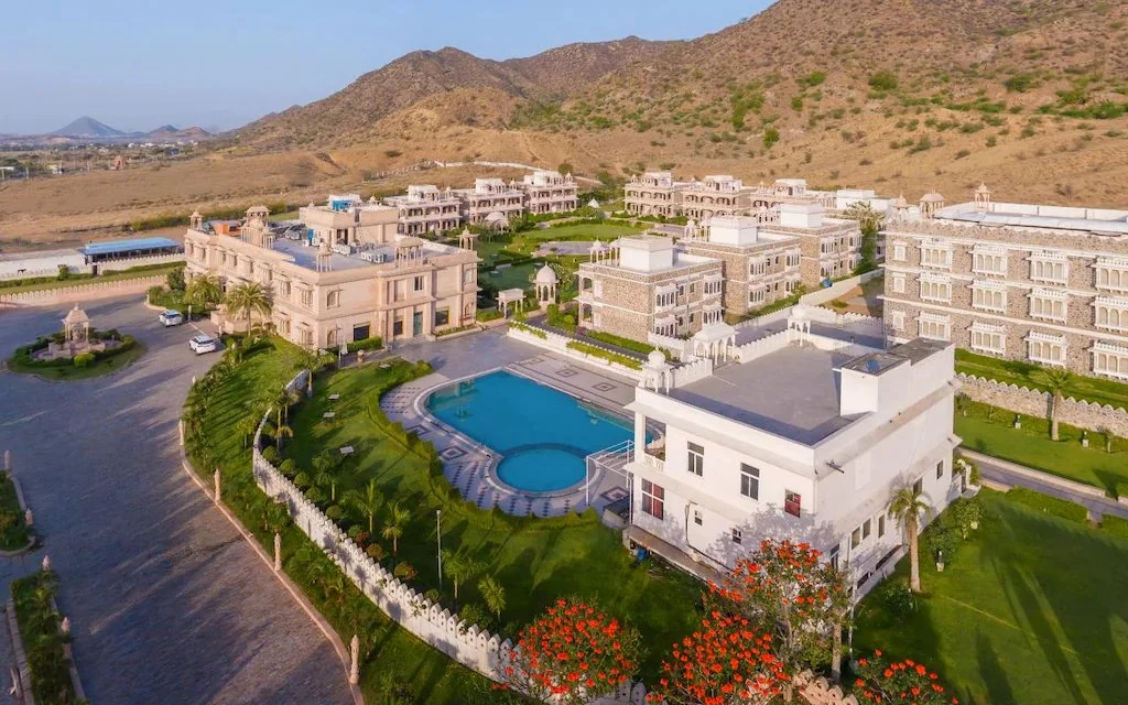 Bhanwar Singh Palace Pushkar exterior and gardens