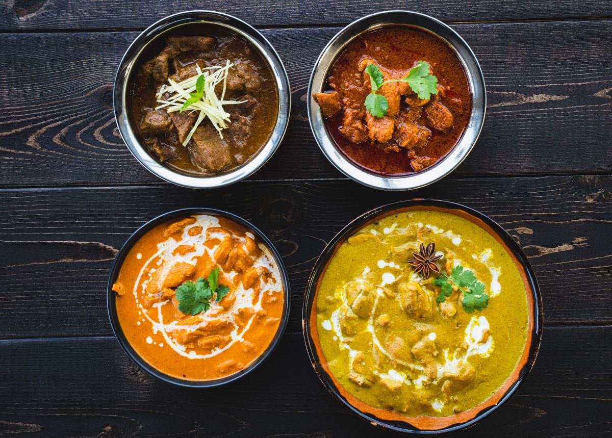 A colourful spread of Indian dishes